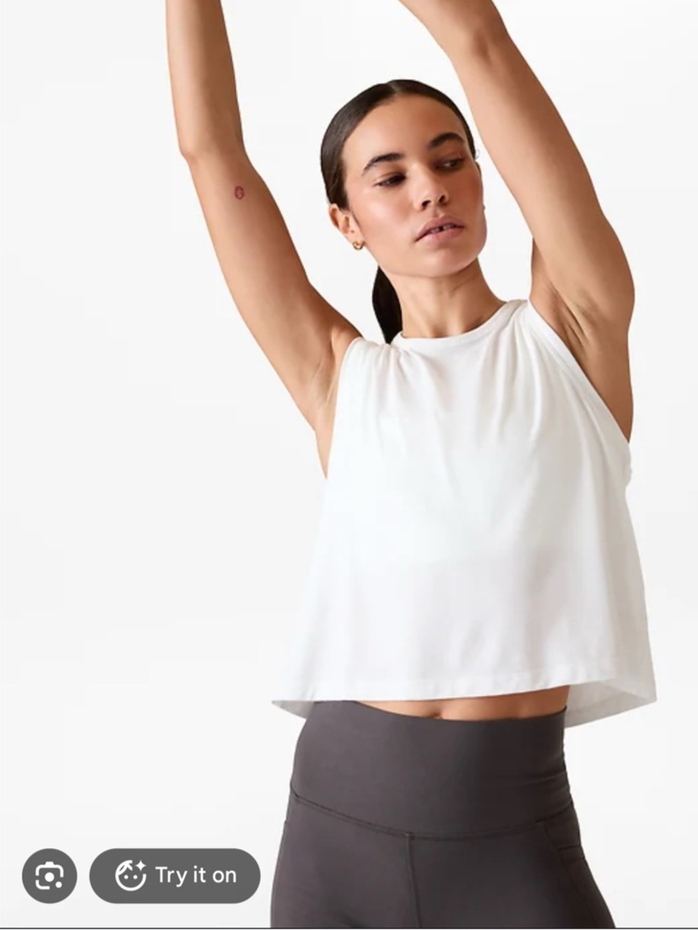 Athleta With Ease Muscle Tank White NWT XS